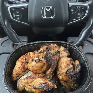 Whole chicken with oven roasted potatos &amp; French fries $27  (instagram: @issa.cheatday)