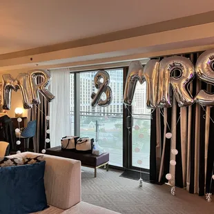 Balloon Decorations, MR &amp; MRS, Wedding balloon decorations at Cosmopolitan Las Vegas