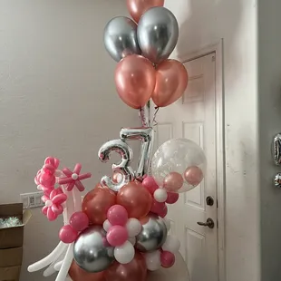 Birthday Balloon Marquee with number balloons