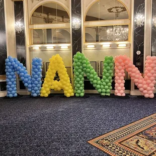 Custom balloon framed letters