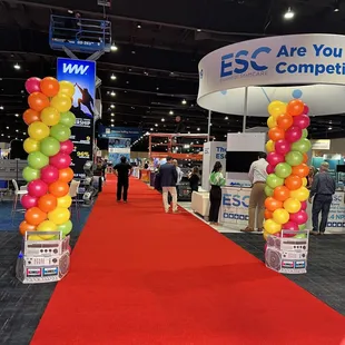 Balloon Decorations, 80's themed Balloon Columns for American Staffing Association Conference, MGM Grand Las Vegas