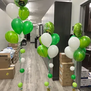 Office event, 7 latex balloons bouquets