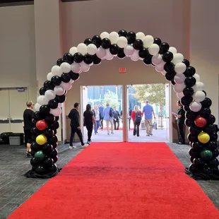Balloon Decorations, Custom Balloon Arch, race car themed   for American Staffing Association Conference, MGM Grand Las Vegas