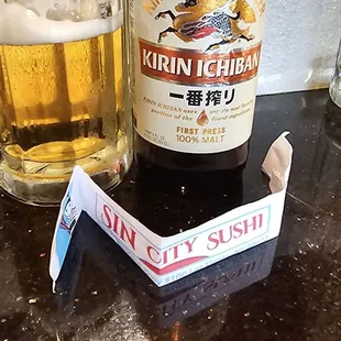 Cold beer and sushi time