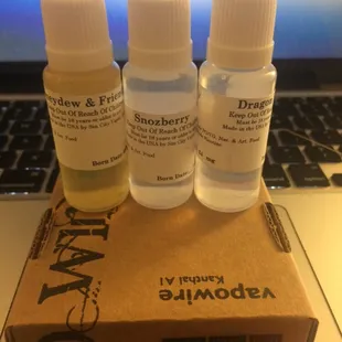 All 0mg,But why is honeydew and friends have the nicotine look?great flavors, not sure what's up with the honeydew today though.