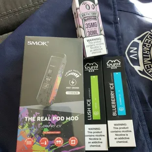 Smok RPM 40, Air Factory Salt Nic, Lush and Blueberry Ice Puff bars!
