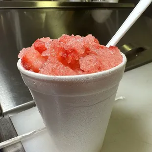 Strawberry &amp; mango Italian ice