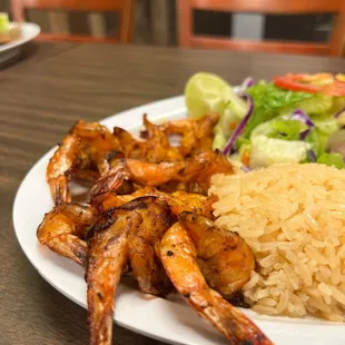 Camarones a la plancha