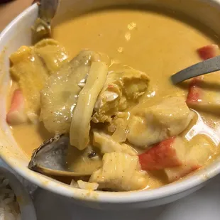 Inside the Seafood soup