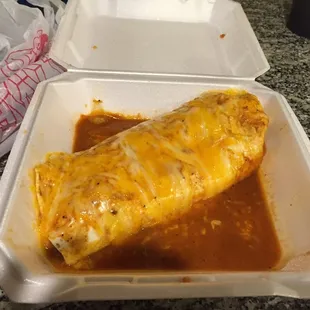 Sin Pancho Burrito
No garnishings of sour cream or lettuce