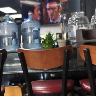 Flatscreen with bar seating