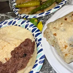 Asada Burrito, and Cabeza taco (fly not included)