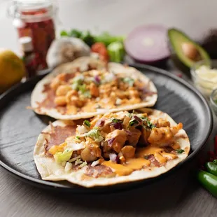 two tacos on a plate