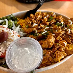 a bowl of food