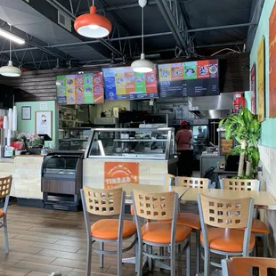 View of the order counter
