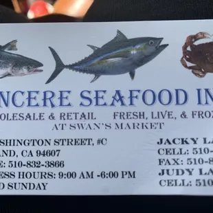 Call them to preorder other seafoods