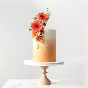 Ombre with floral bouquet