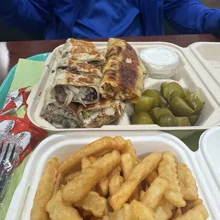 Fries and mixed plate