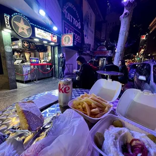  variety of food items on a table