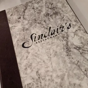 a closeup of the menu