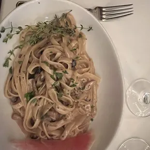 Wild mushroom fettuccine