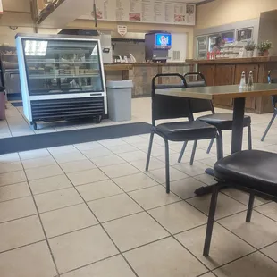 the inside of a restaurant