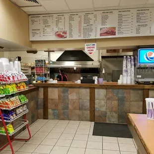 the counter area