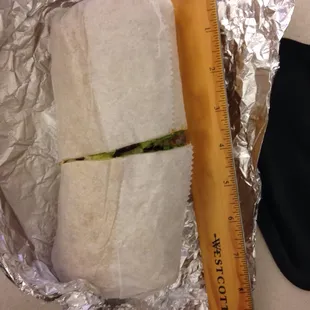 Chicken tender wrap.