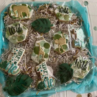 Safari themed birthday cookies