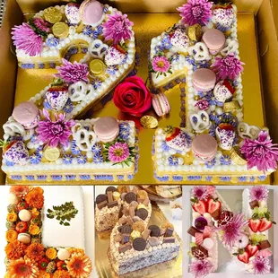 Letter and Number Cakes