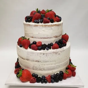 Semi naked wedding cake