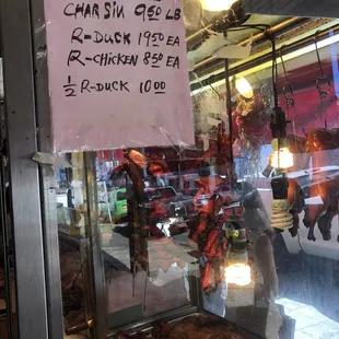 a display of meat
