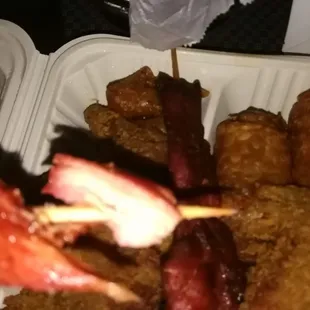 The teriyaki chicken was hilariously dry.