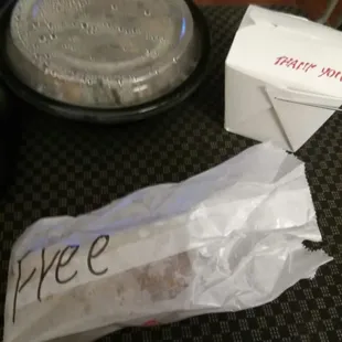 Free egg roll.