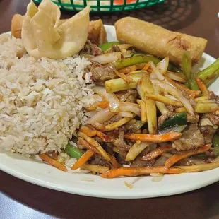 Mongolian beef dinner special.