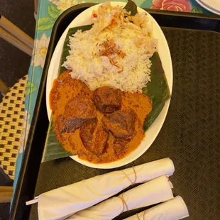 Beef Rendang with rice