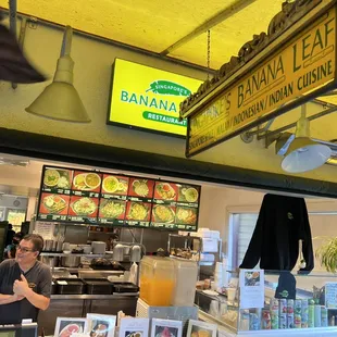 Menu and staff