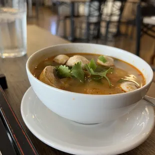 Tom Yum with Shrimp - Medium heat level.