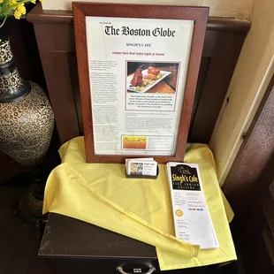 the boston globe on display