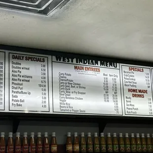 West Indian Menu