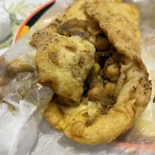 Doubles - doesn't look like much but they are delicious