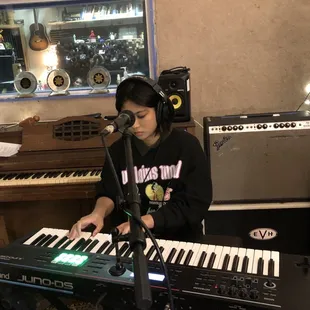 At another studio in downtown.