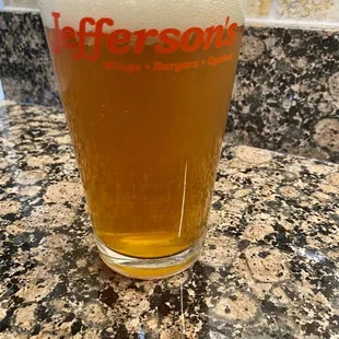 a glass of beer