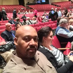 Waiting in our seat for the pinning process to begin!