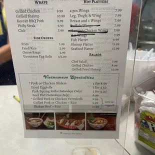 Menu page 1