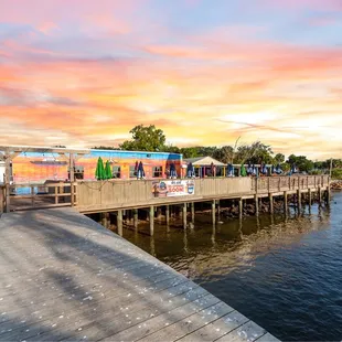 a colorful sunset over the water