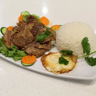 Gilled Pork and Egg with Rice