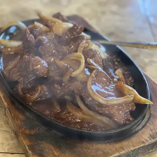 Black Steak Sizzling