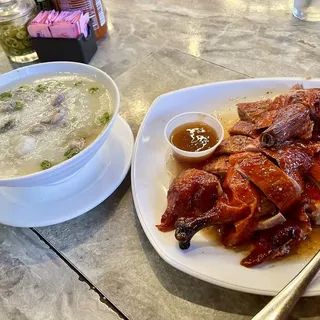 Congee With Pork And Preserved Egg