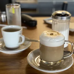 Drip Coffee and a Macchiato